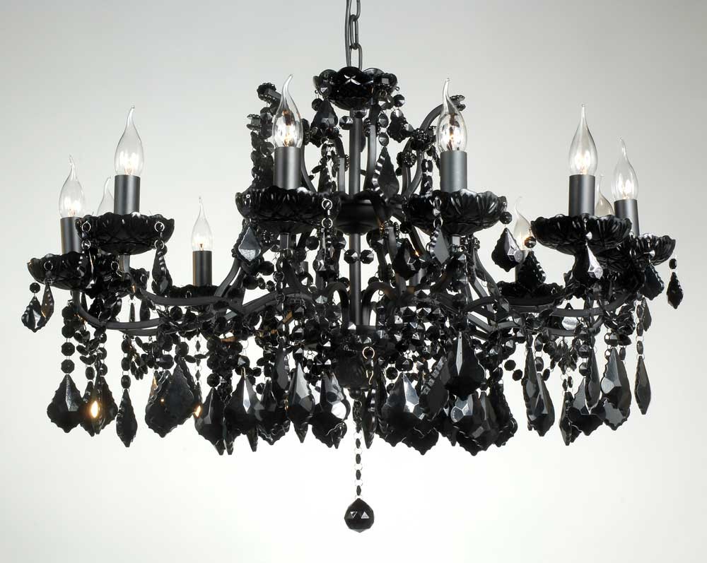 Marie Therese Black Chandelier 62cm by 84cm