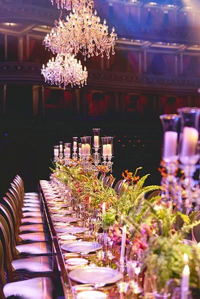 Marie Therese chandeliers for hire seen here at the Royal Albert Hall