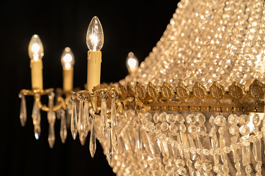 Candle detail of Crystal Empire 180 chandelier