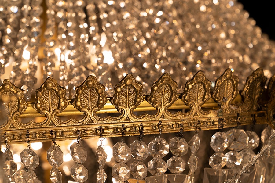 Detail of Crystal Empire 180 chandelier