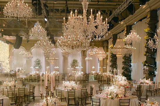 Old Billingsgate event with chandeliers 2022