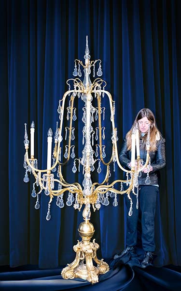 Louis-IV large floor standing chandelier for hire