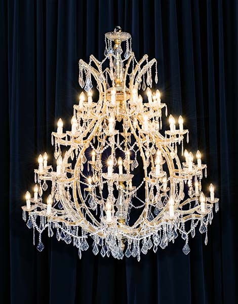 Large Sovereign Marie Therese chandelier 1.8m available for hire