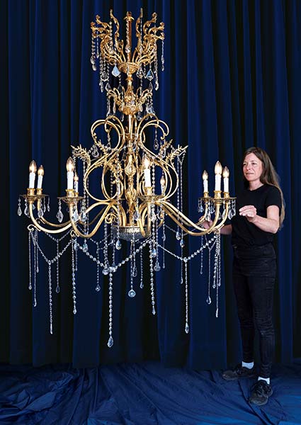 Large Baroque Chandelier for hire 160cm-high