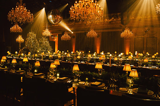 Lighting for Christmas corporate event in London