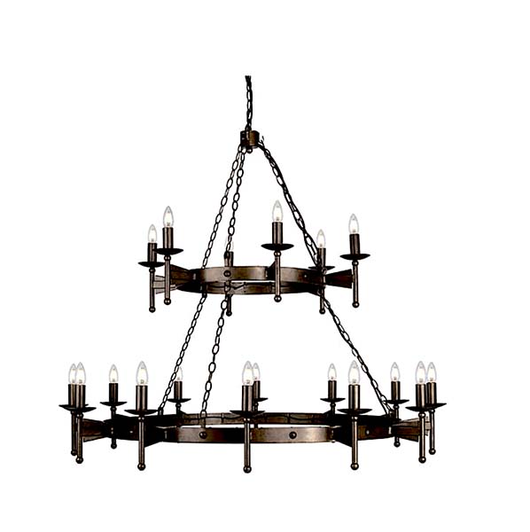 Wroght iron style gothic chandelier studio image