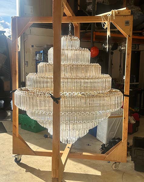 Deco 150 in crate ready for transportation