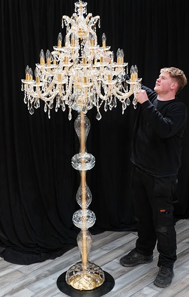 Marie Therese 100 Gold Floorstanding with glass stand