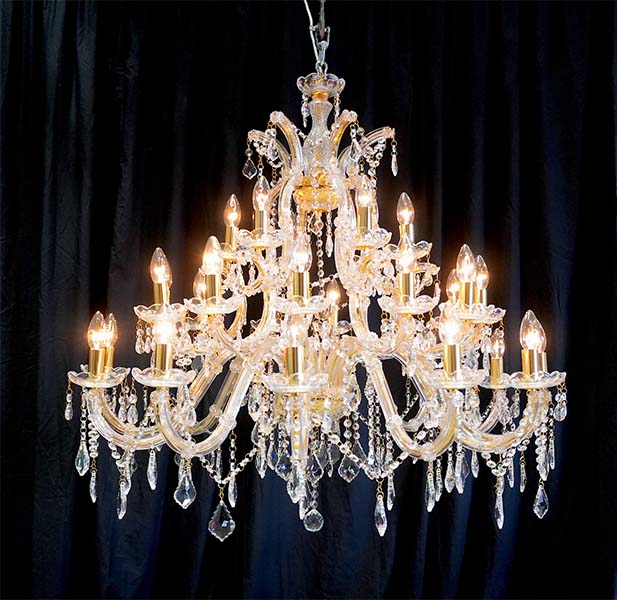 Marie Therese 100 gold and crystal chandelier
